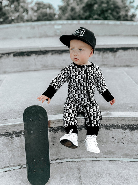 CHECKERED PALM ONESIE