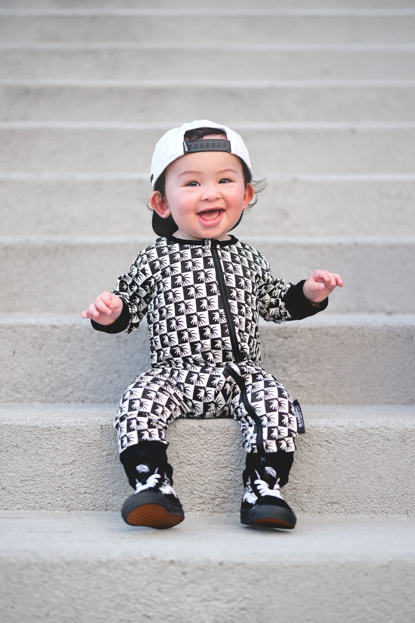 CHECKERED PALM ONESIE