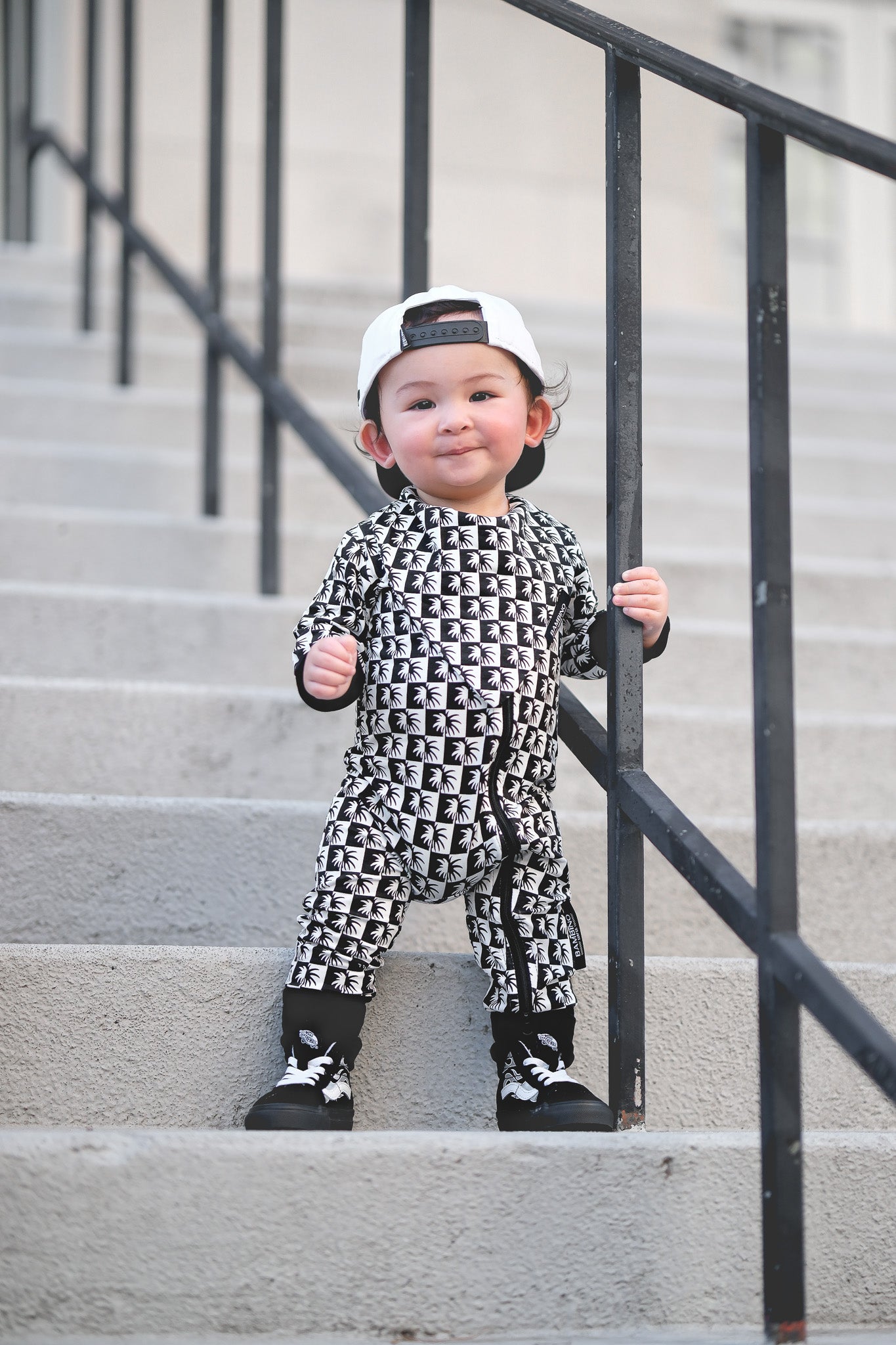 CHECKERED PALM ONESIE